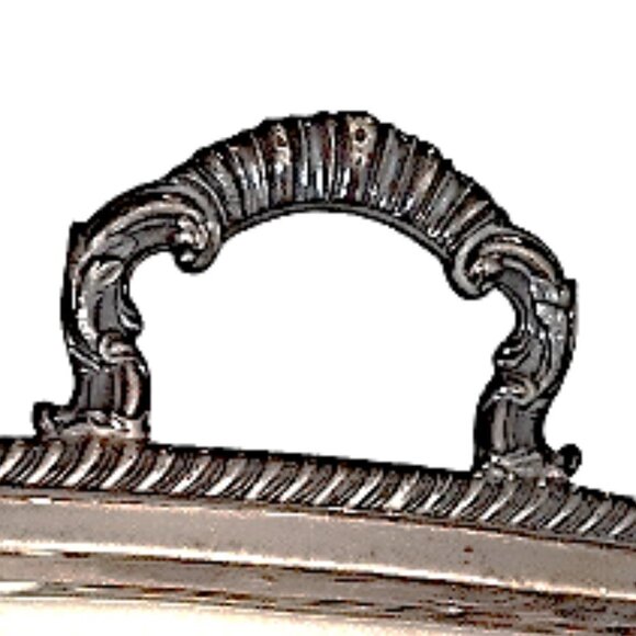 Antique Marlboro Old English Reproduction Silver Plate Over Copper Serving Tray - Picture 4 of 8